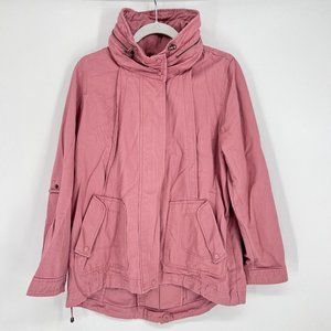 Jolt Spring Fall Jacket Blush Mauve Pink Hidden Hood Women’s Size L